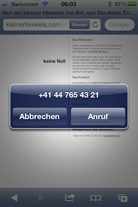 keine-null keine Null auf dem iPhone